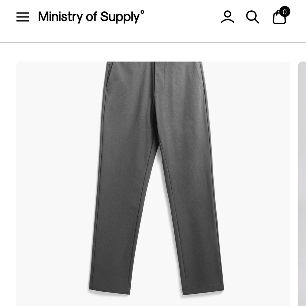 Ministry of Supply Slate Grey Kinetic Pants